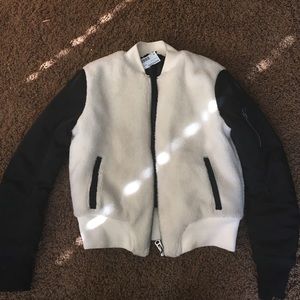 Topshop sherpa bomber jacket