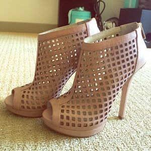 Michael Kors leather caged heels
