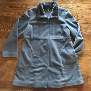 J. Jill fleece and faux fur coat