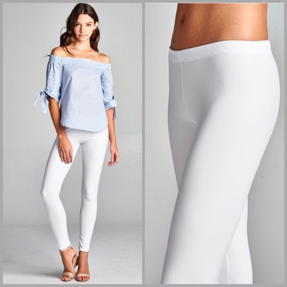 🌸Pink Matte Faux Leather Leggings - Picture 4 of 8