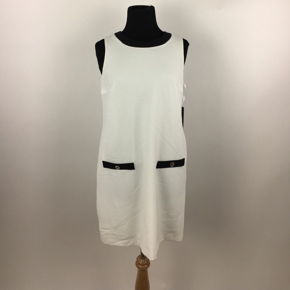 Karl Lagerfeld Shift Sheath Crepe Dress - Picture 3 of 7