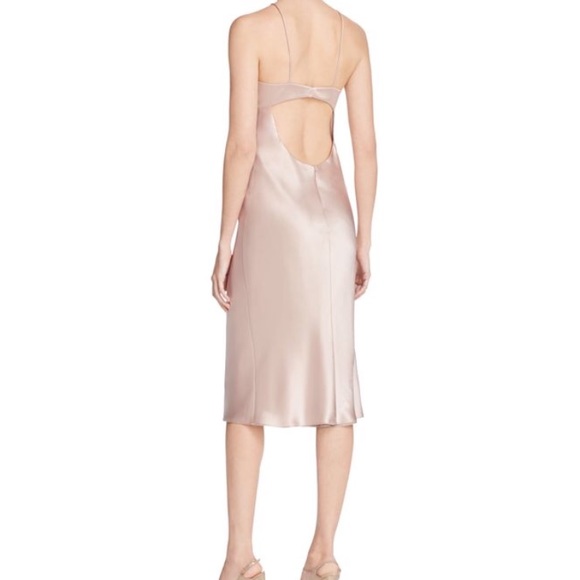 Satin halter slip midi dress - Picture 2 of 5