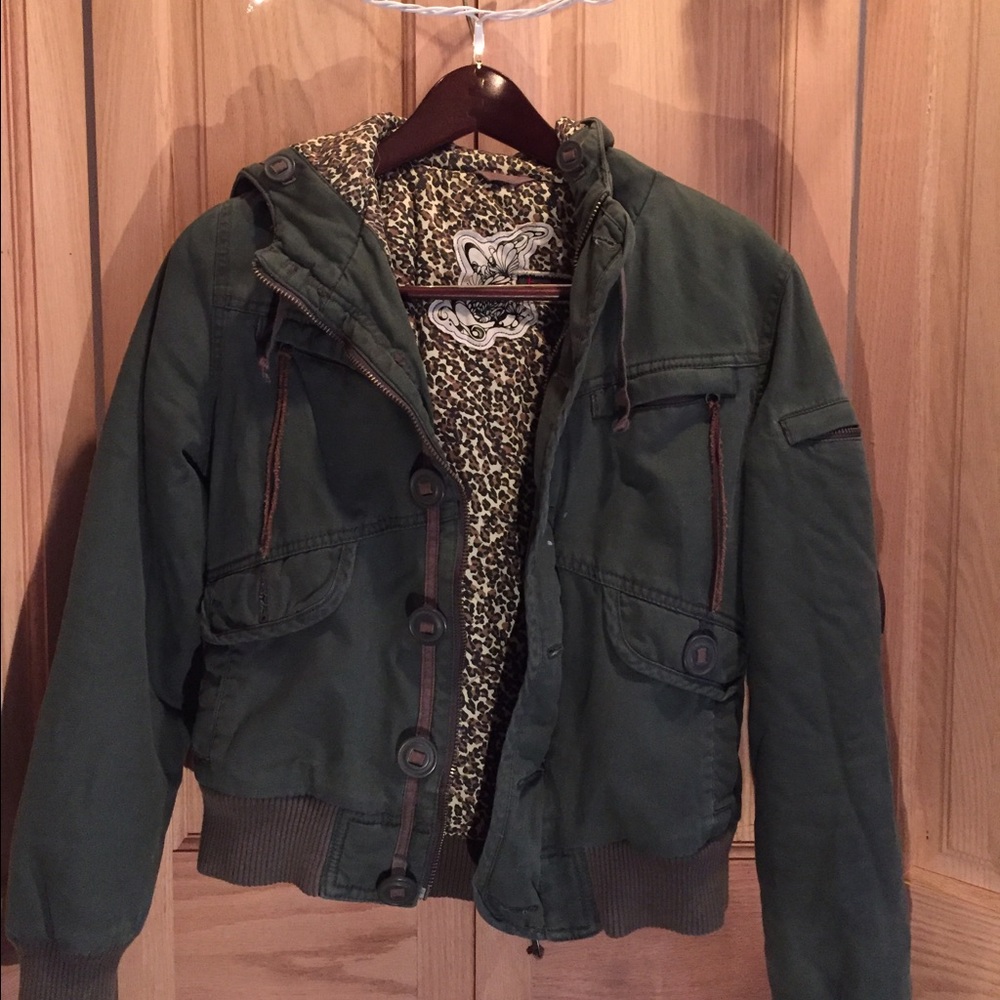 Green winter coat