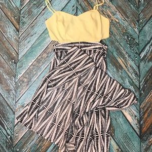 Yellow and Black Maxi Dress