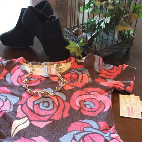 LuLaRoe Dresses & Skirts - LuLaRoe Amelia roses Beauty and the Beast Disney