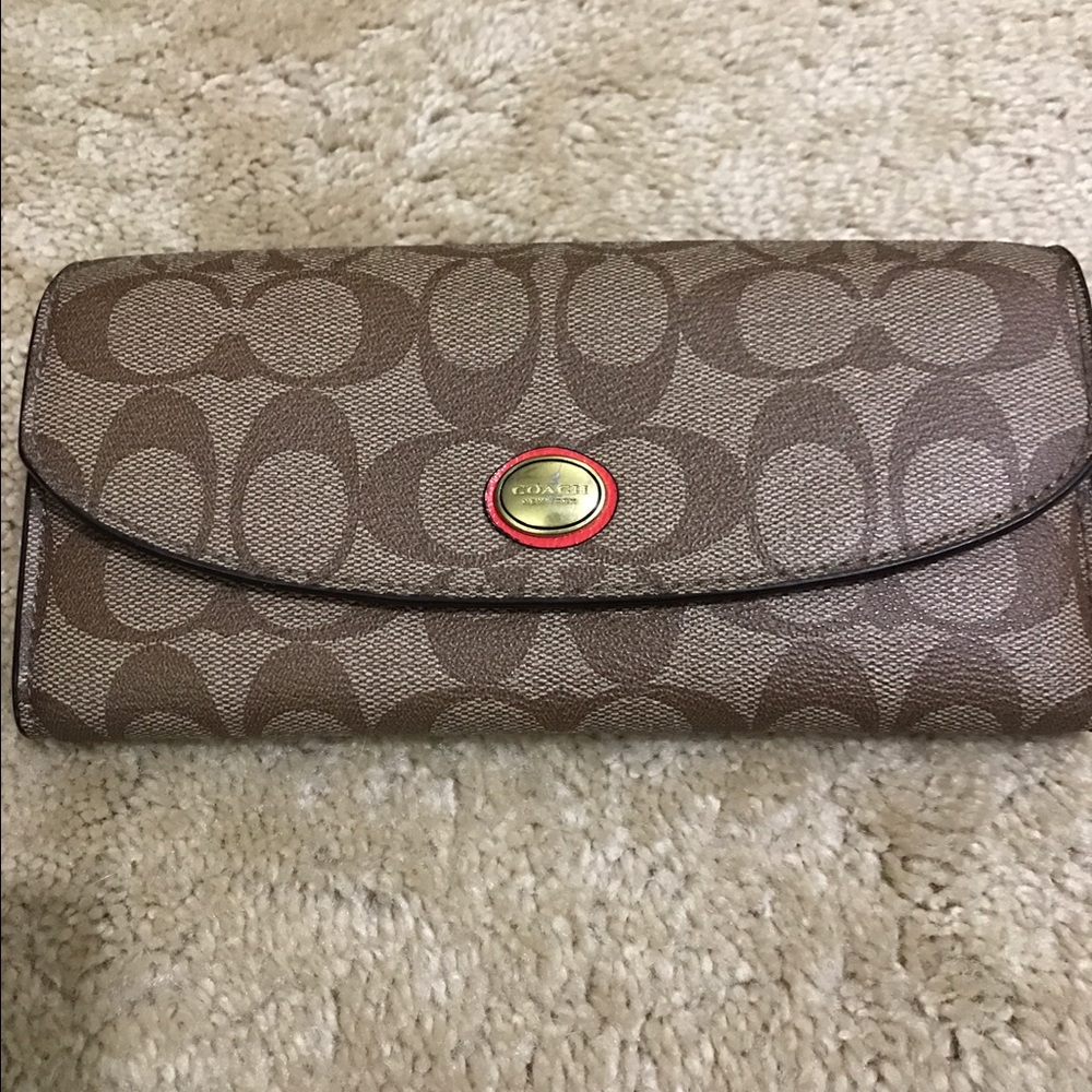 100% Authentic coach signature c wallet
