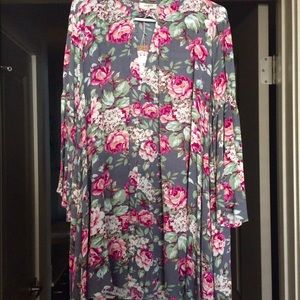Floral trapeze dress