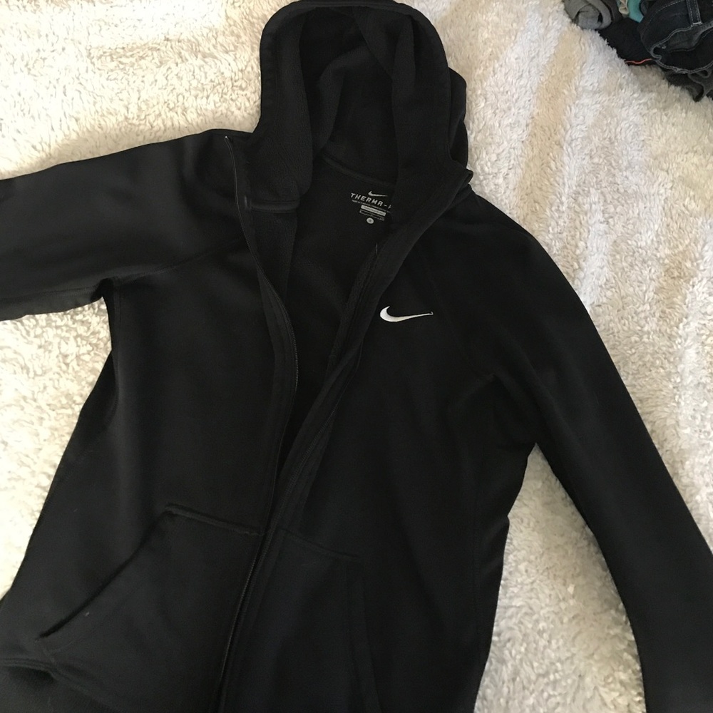 Women's black Nike zip up