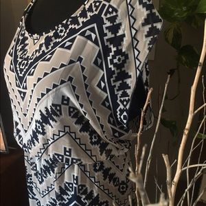 Blue & Gray Aztec Maxi