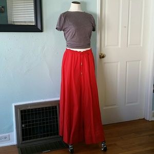 Billabong Red Orange Cotton Maxi Skirt