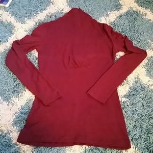 Banana Republic burgundy long sleeve top