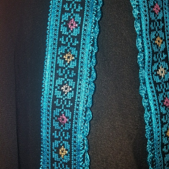 High low embroidery cardigan - Picture 3 of 3