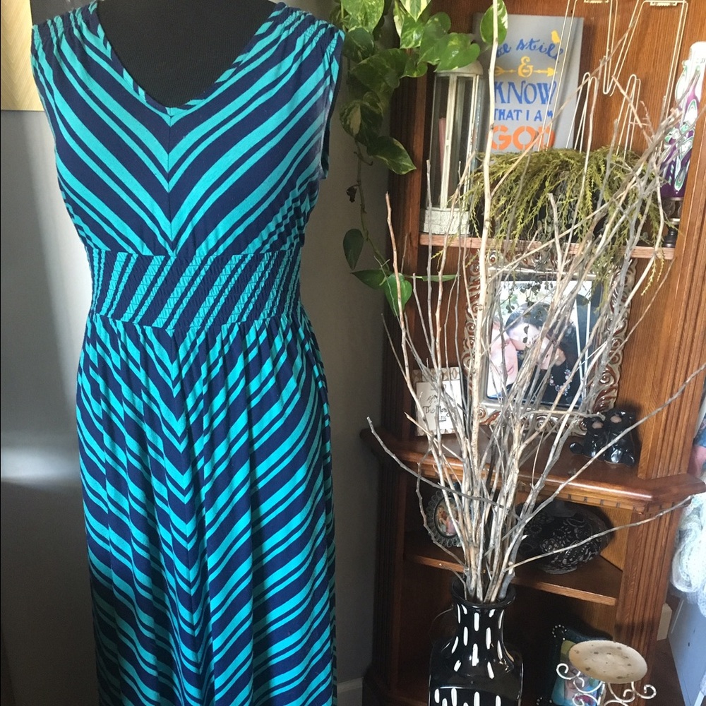 Blue Stripe Maxi