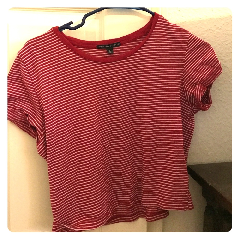 Striped crop top size M