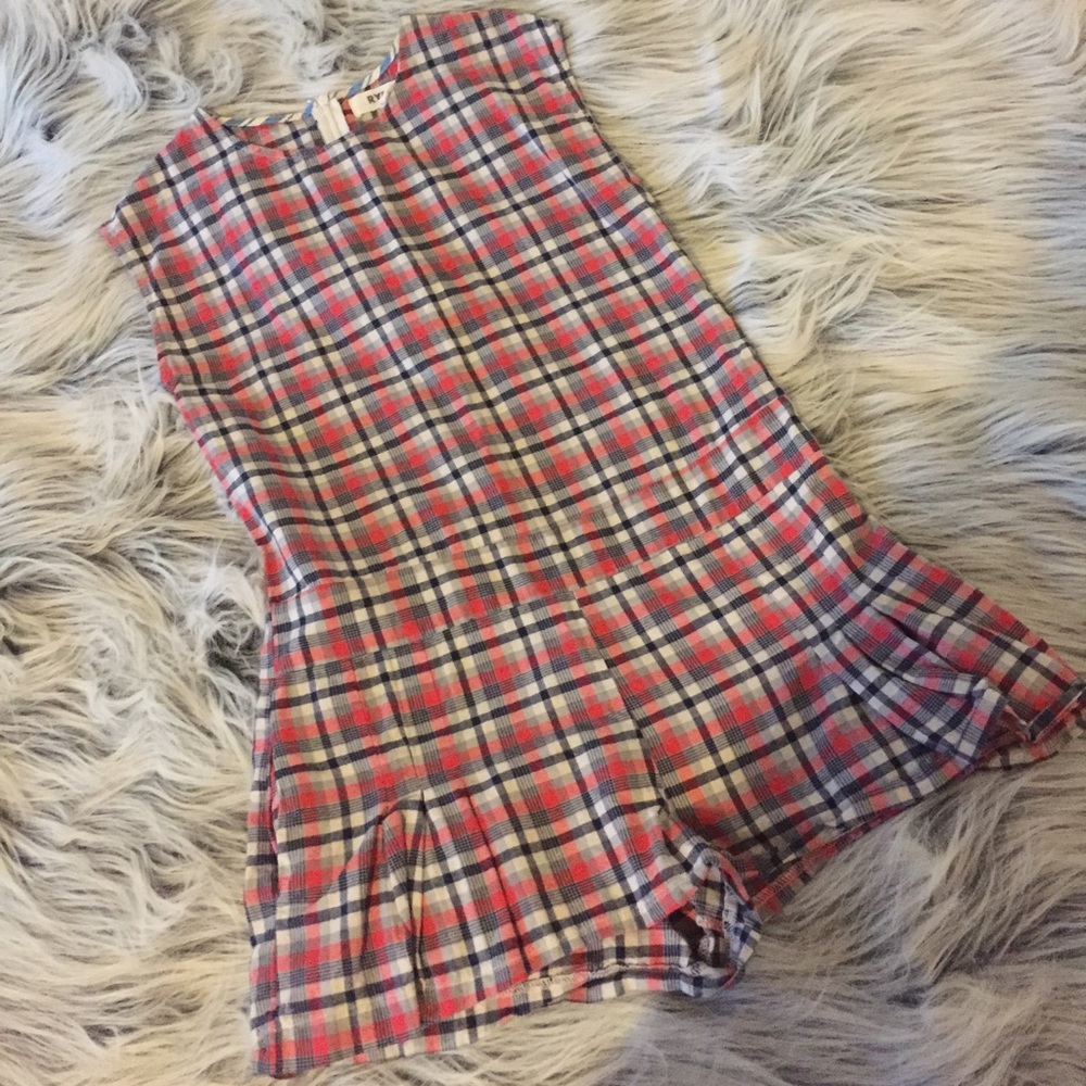 RYDER from Urban Outfitters Red Plaid Romper
