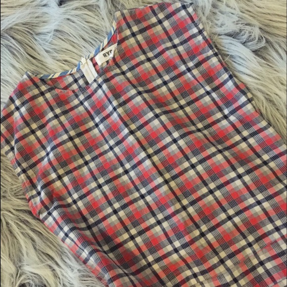 RYDER from Urban Outfitters Red Plaid Romper - Picture 2 of 3