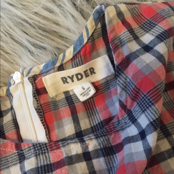 RYDER from Urban Outfitters Red Plaid Romper - Picture 3 of 3