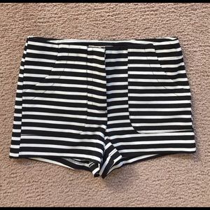 High waisted striped shorts