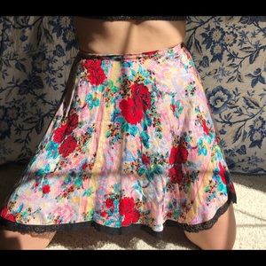 MINKPINK multi-colored floral skater skirt