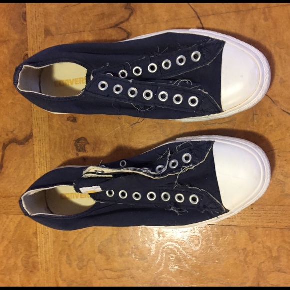 Unisex Converse no lace Chucks, denim blue - Picture 2 of 4