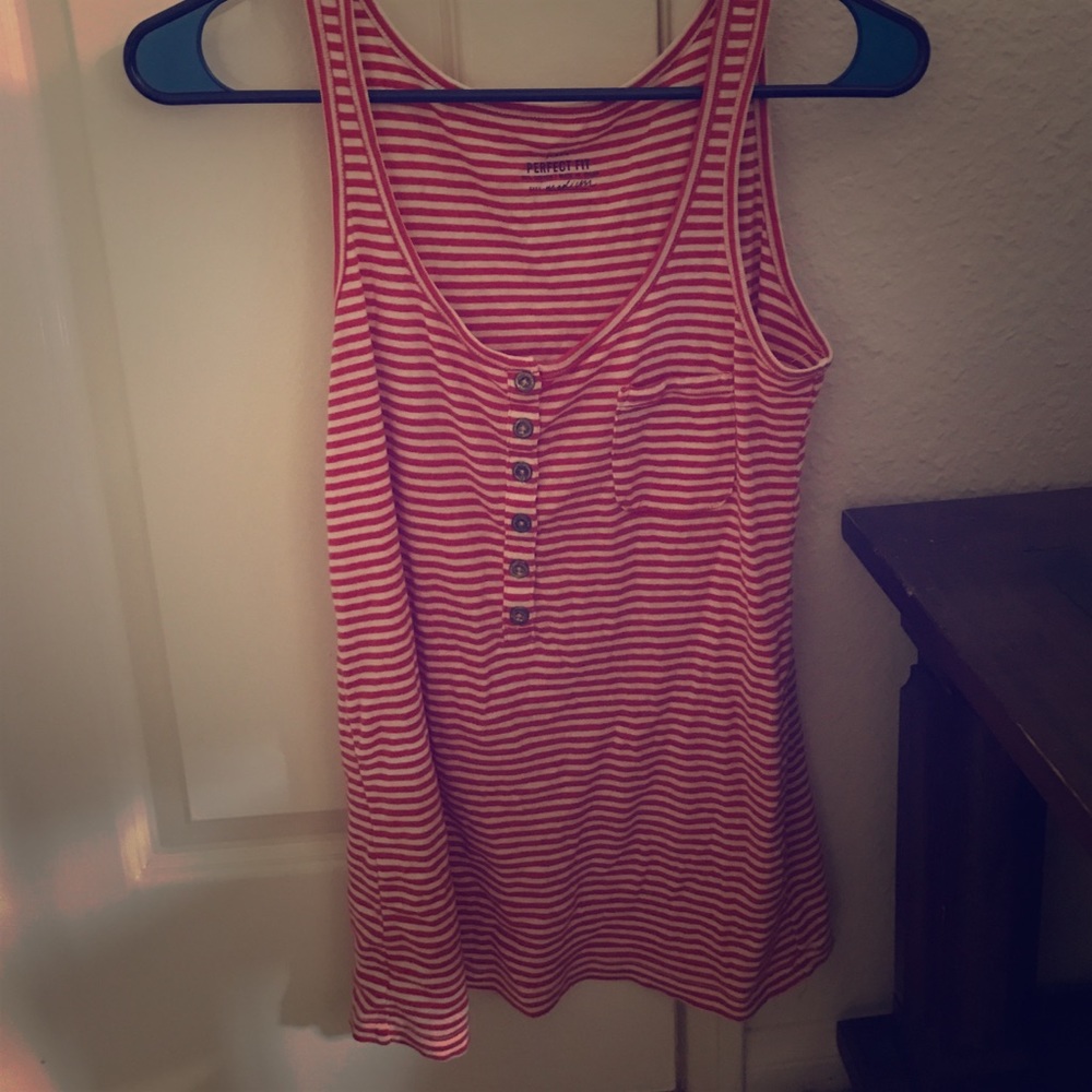 Striped red tank top