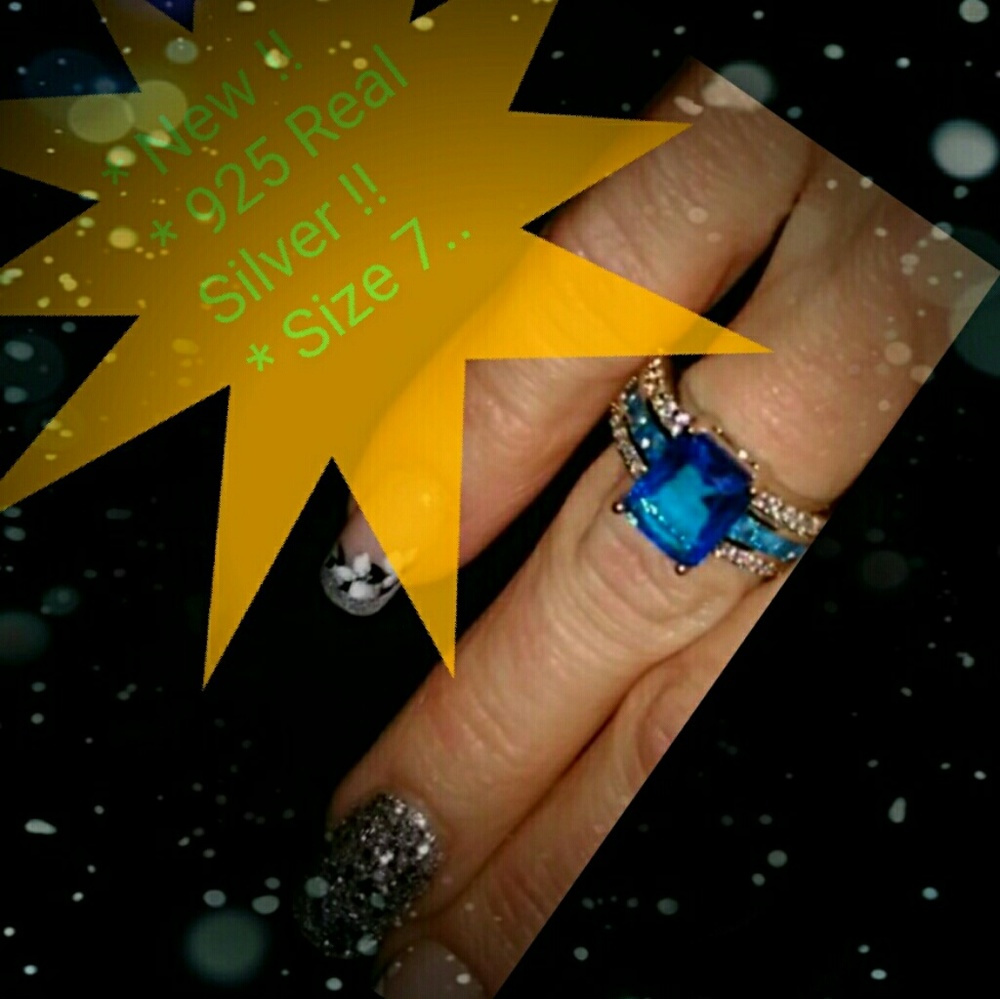 London blue topaz set in silver