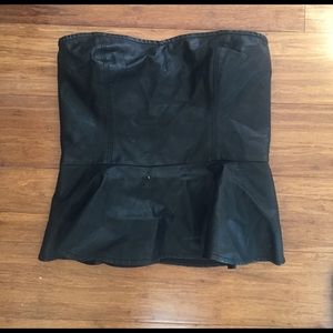 Forever 21 faux leather top