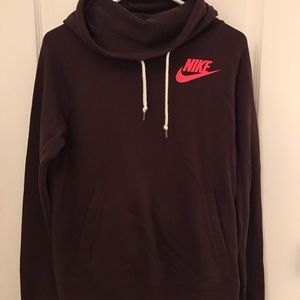 Mock Neck Maroon Pullover