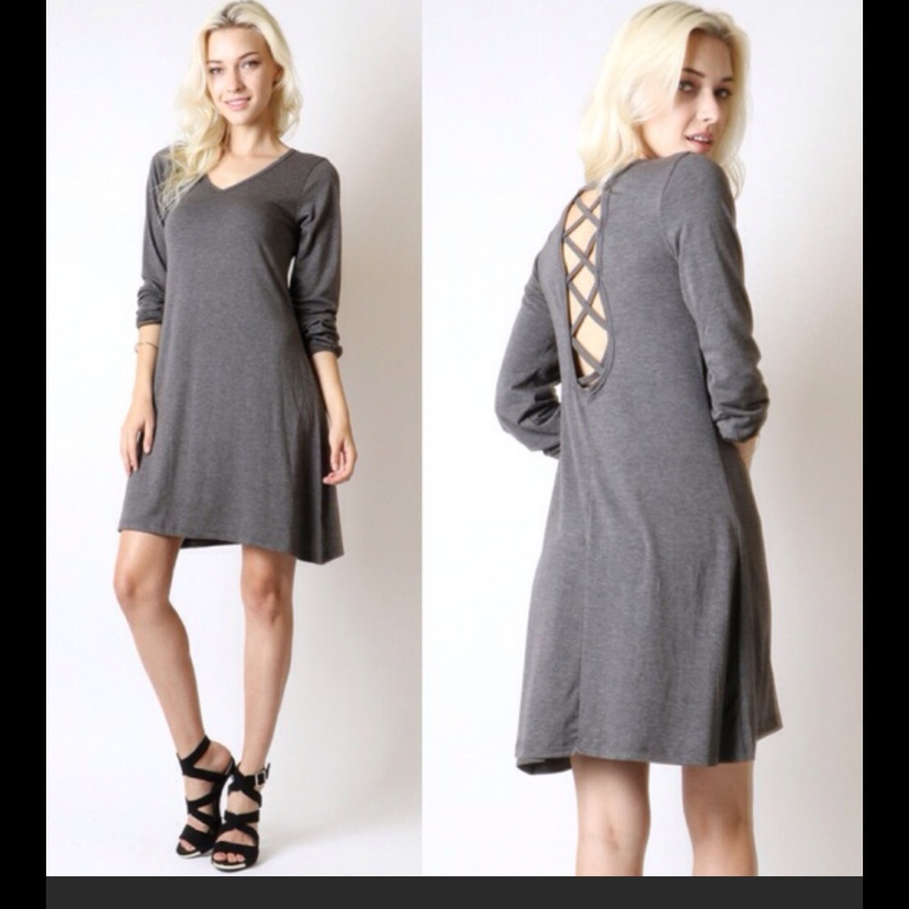 Cross Back Dress (PLUS) ONE LEFT!