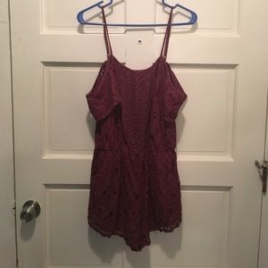 Beautiful purple lace romper