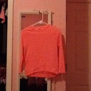 pink stripped shirt