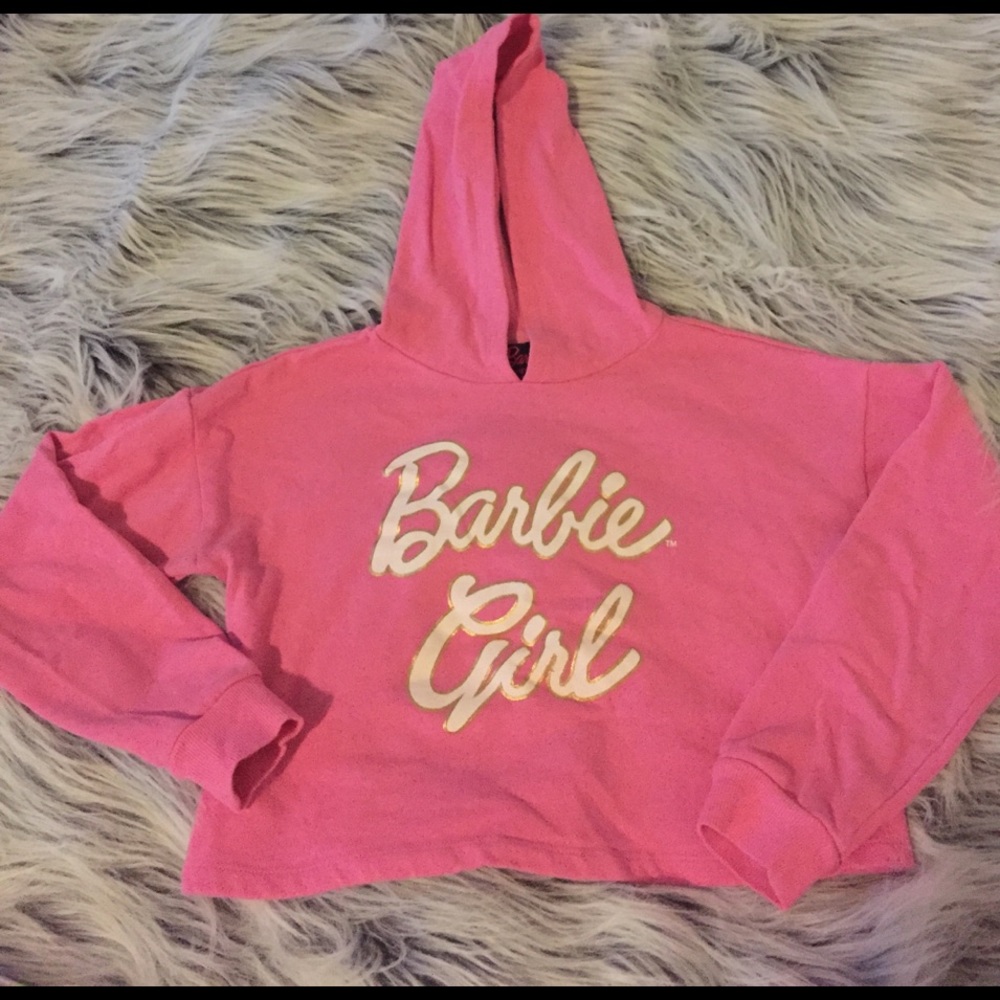 F21 girls Barbie hooded sweatshirt