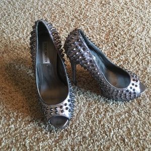 Steve Madden purple edgy high heels