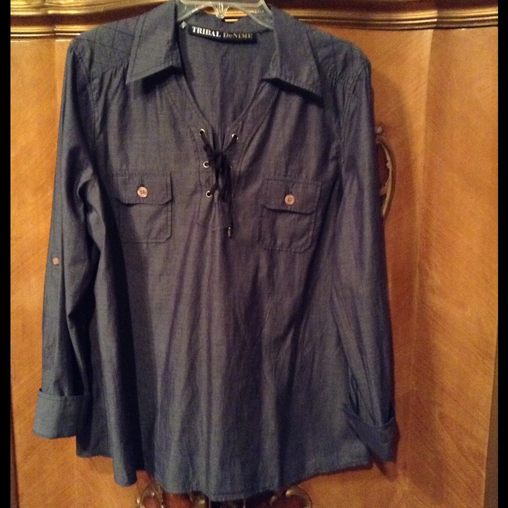 Tribal DeNime Front-Lace Top