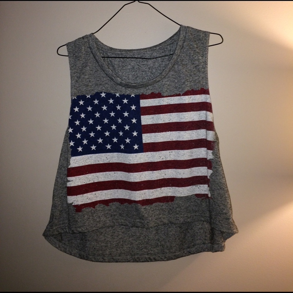 🆕 American flag crop top