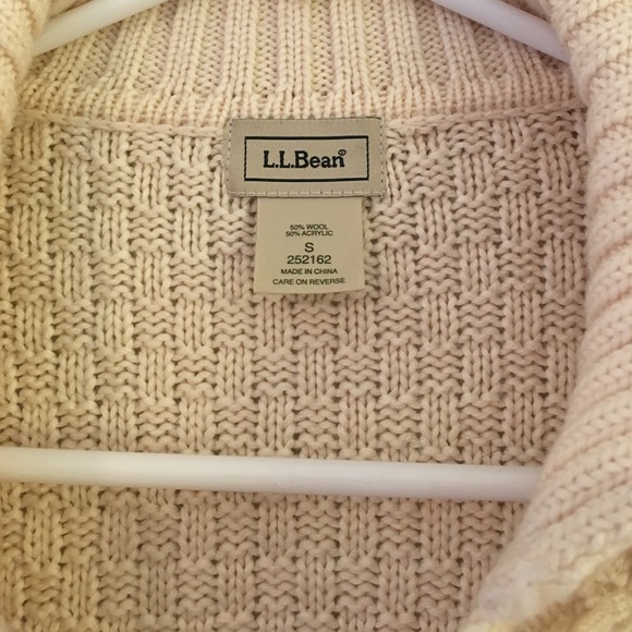L.L. Bean cable knit sweater coat - Picture 2 of 4