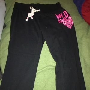 Black love Pink sweat pants