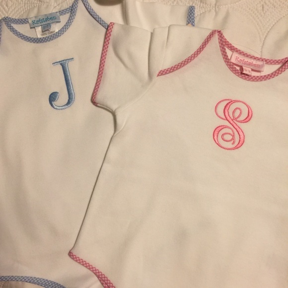 Gingham trimmed onsie. - Picture 1 of 1