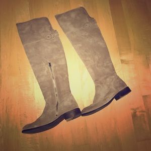 Free People light suede Over the Knee boots