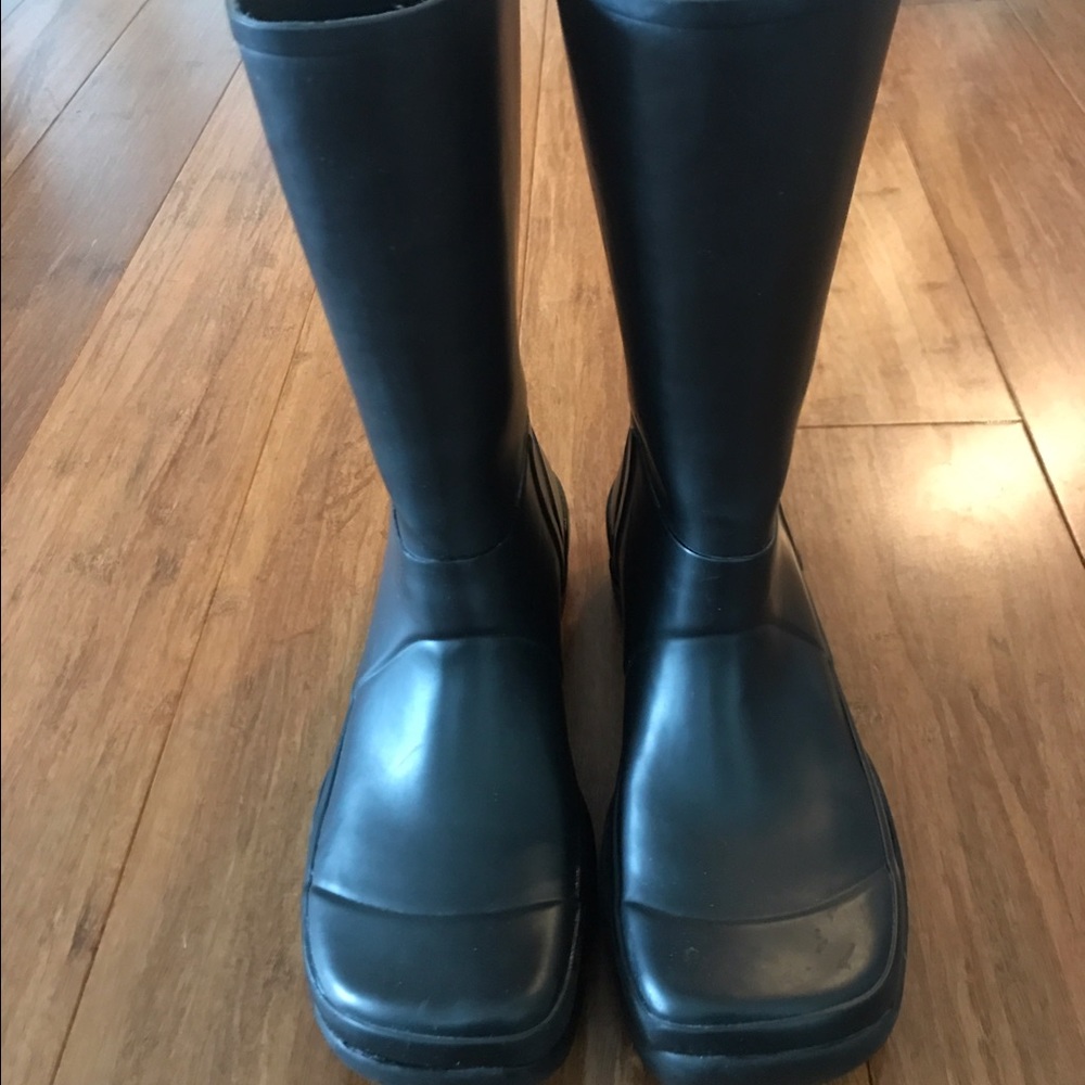 Prada sport black rain boots