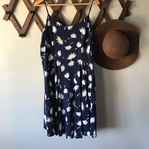 Old Navy navy/floral skater dress
