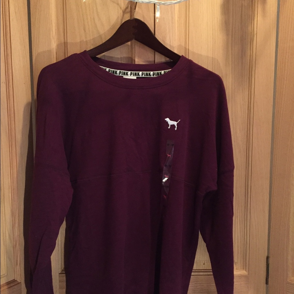 PINK floral letter sweater