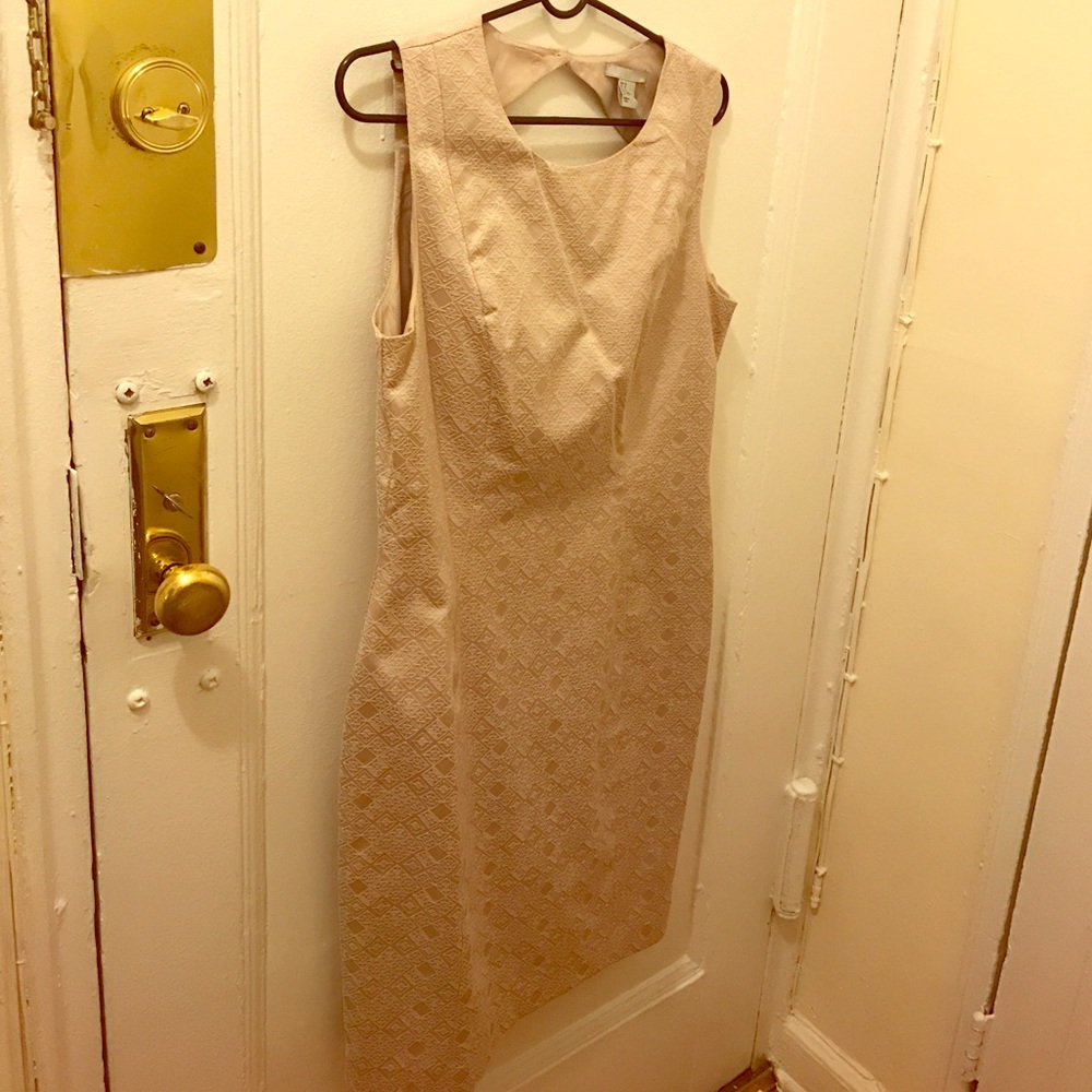 H&M Cream Knee length dress