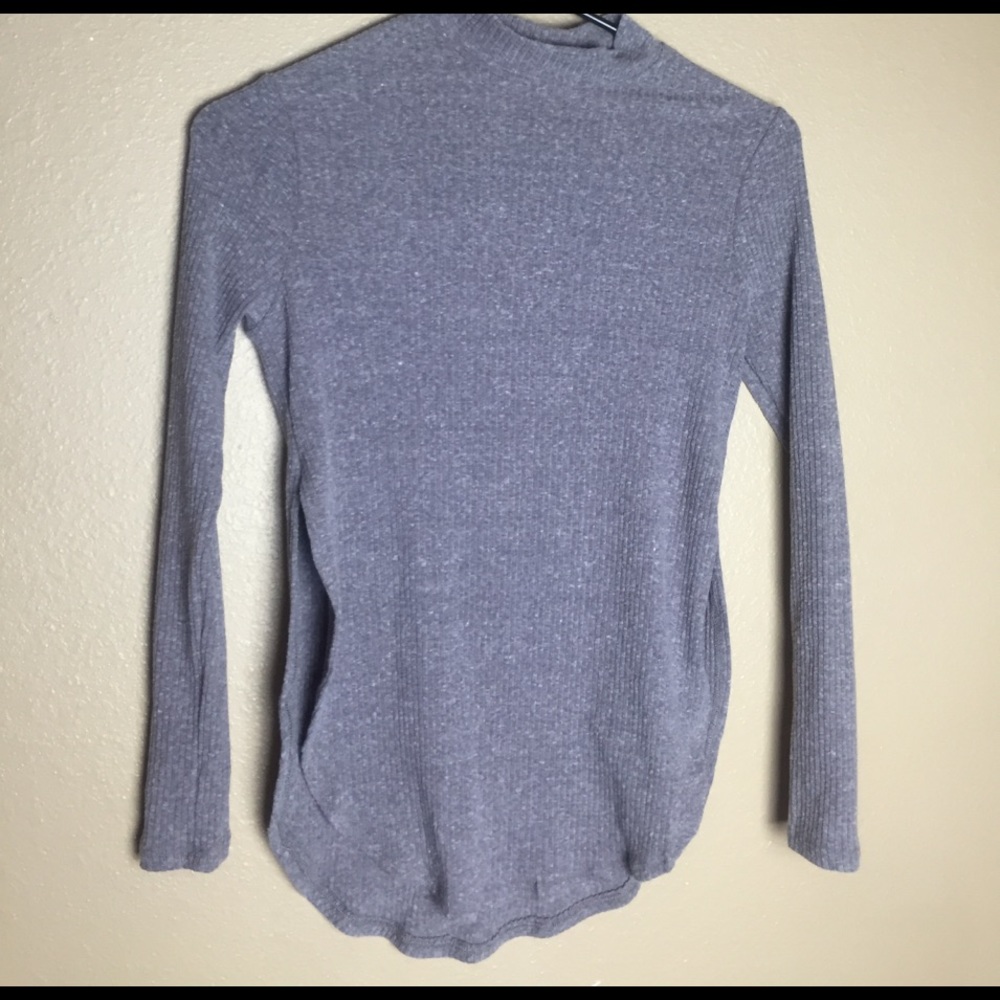 Grey mock neck long sleeve