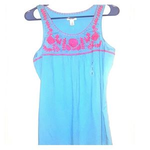 Embroidered tank top