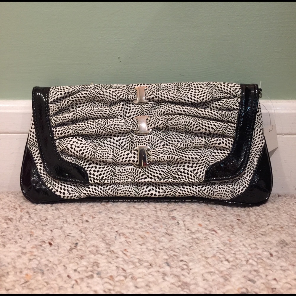 Artsy Black and White Clutch