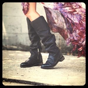 EUC Fluevog, Free People overknee Darwin  boot 8