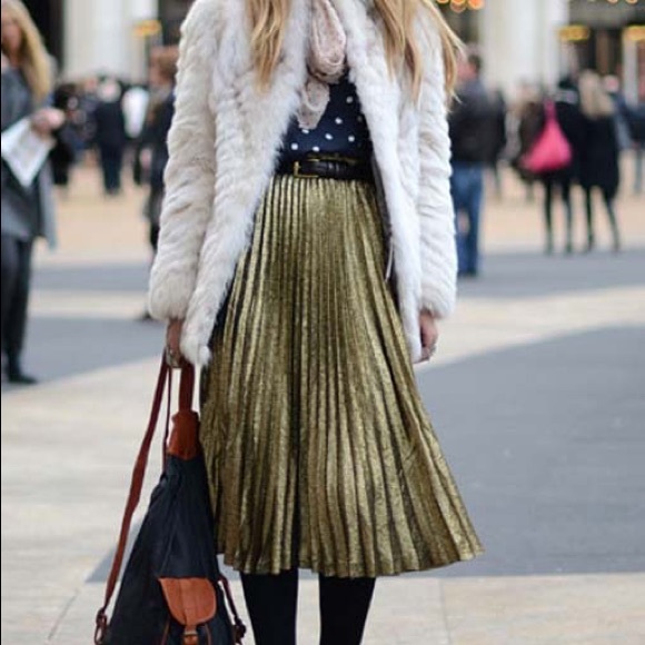 Vintage Dresses & Skirts - Vintage Lauren Lee Metallic Skirt
