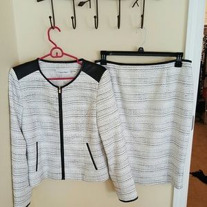 Calvin Klein suit jacket and skirt