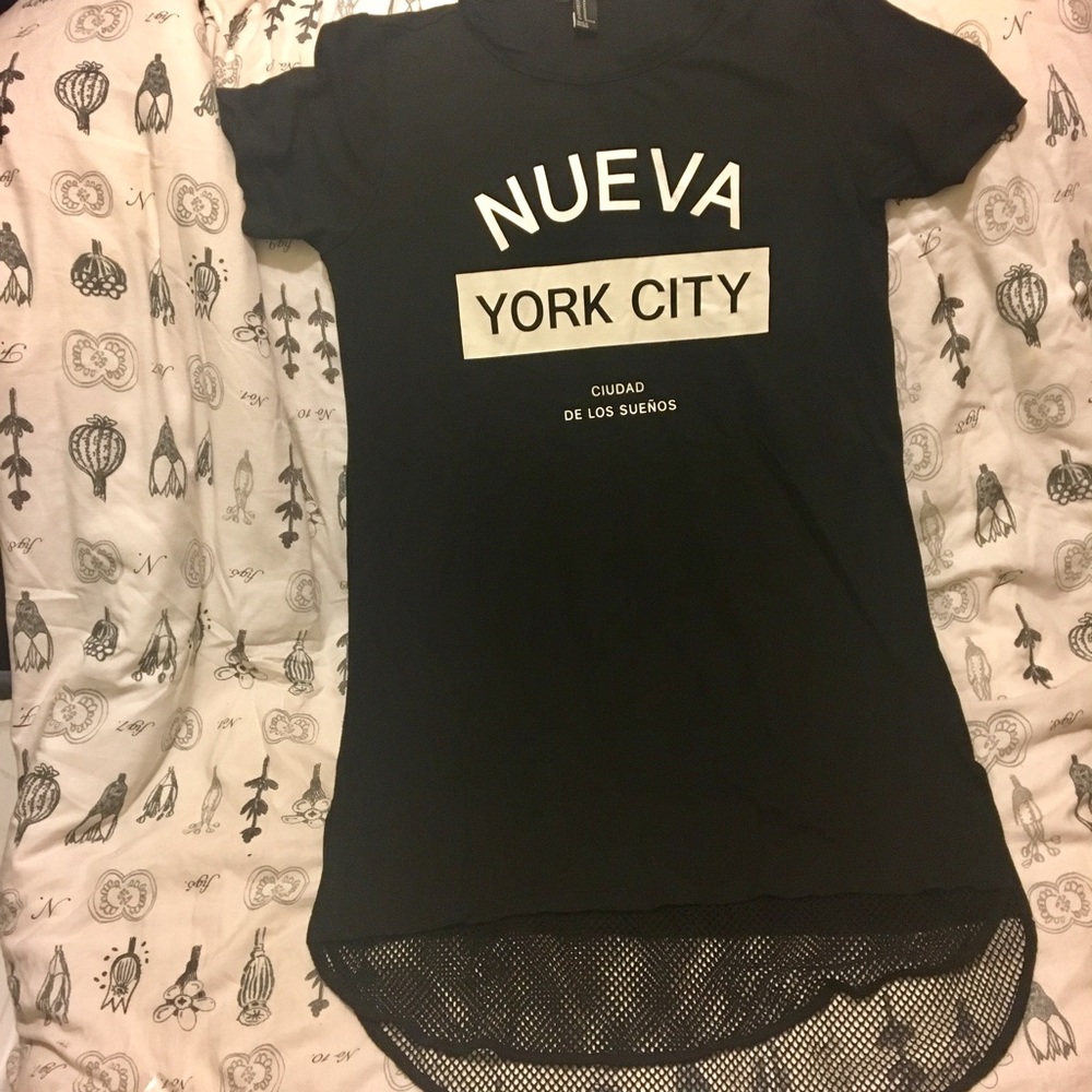 Black printed t-shirt  dress
